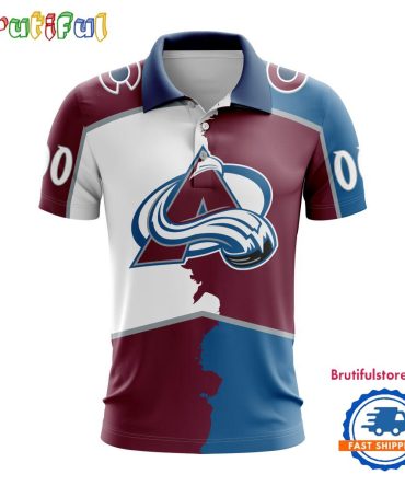 Nhl Colorado Avalanche Personalize Home Mix Away Kits Polo Shirts