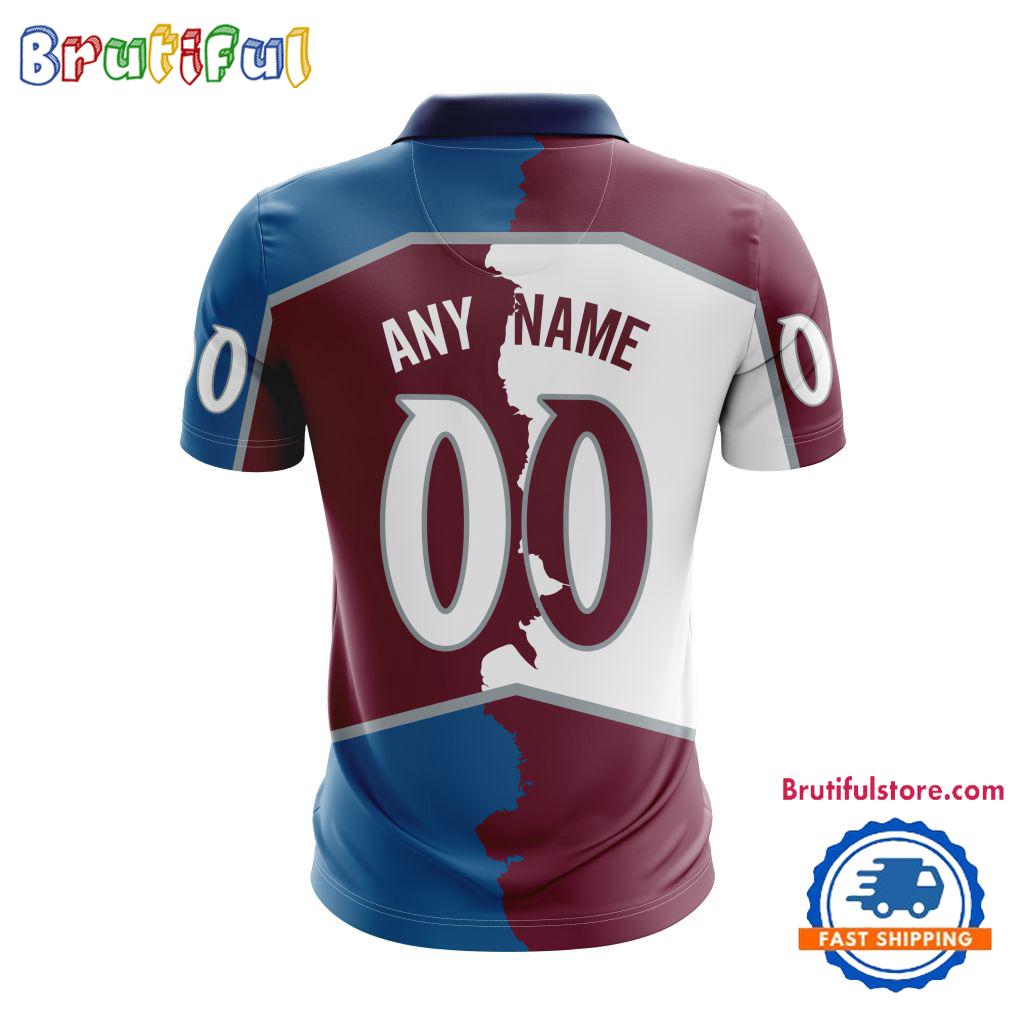 Nhl Colorado Avalanche Personalize Home Mix Away Kits Polo Shirts - Image 2