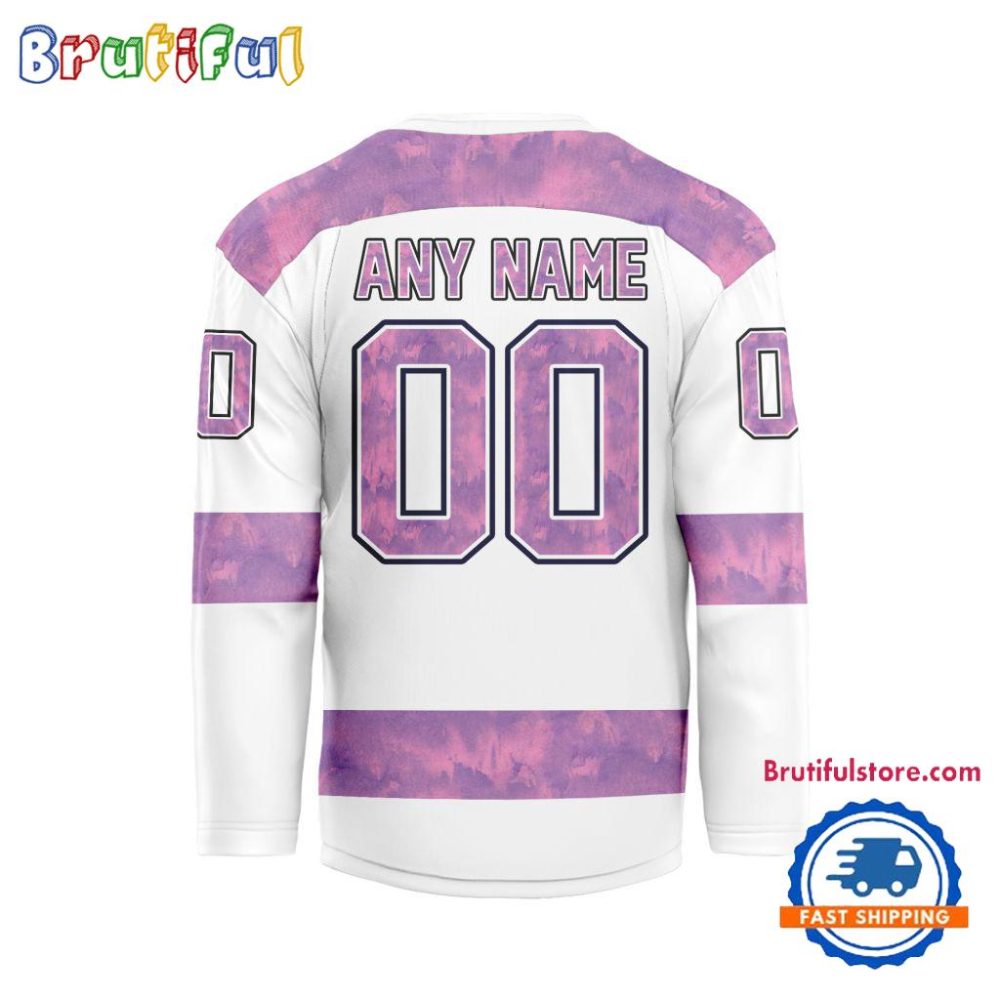 Nhl Colorado Avalanche Personalized Hockey Fights Cancer Design Jersey - Image 2
