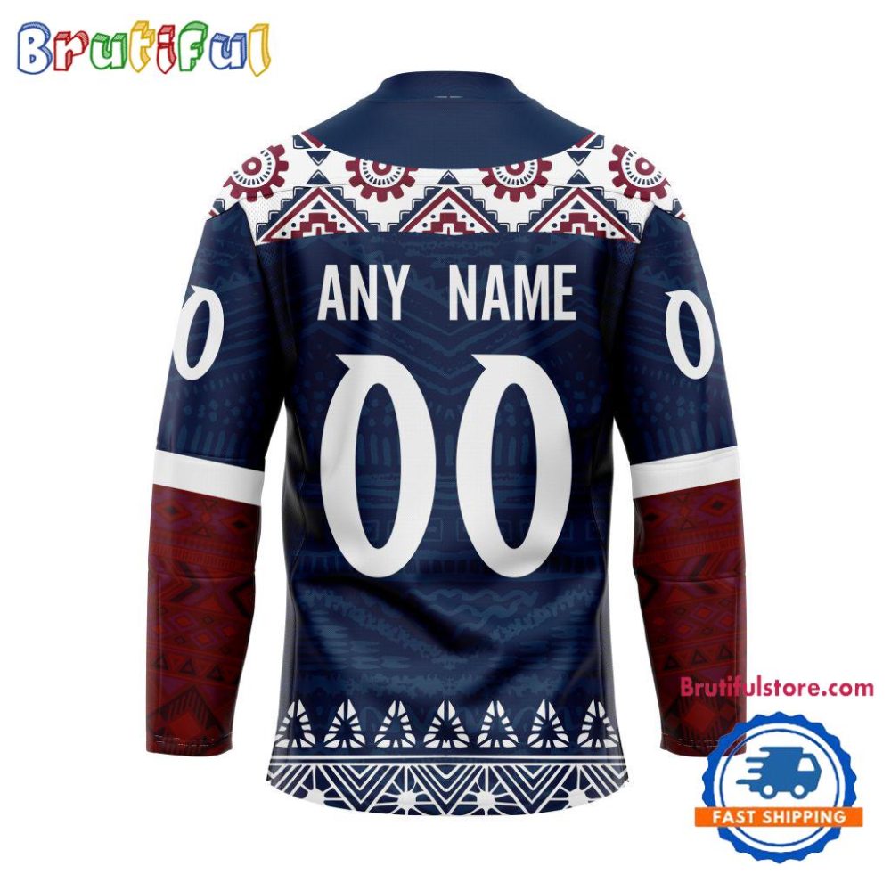 Nhl Colorado Avalanche Personalized Native American Hockey Jersey - Image 2
