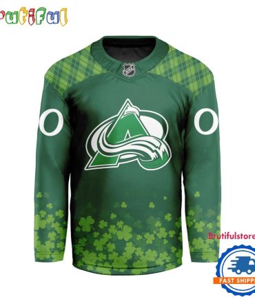 Nhl Colorado Avalanche St.patrick's Day Hockey Jersey, Nhl Patricks Day Jersey
