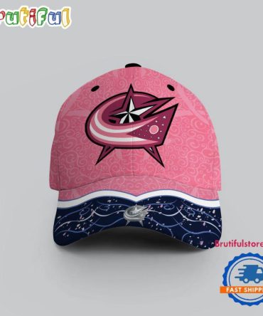 Nhl Columbus Blue Jackets Hockey Fights Against Cancer Design Cap
