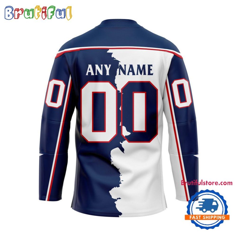 Nhl Columbus Blue Jackets Home Mix Away Hockey Jersey - Image 2