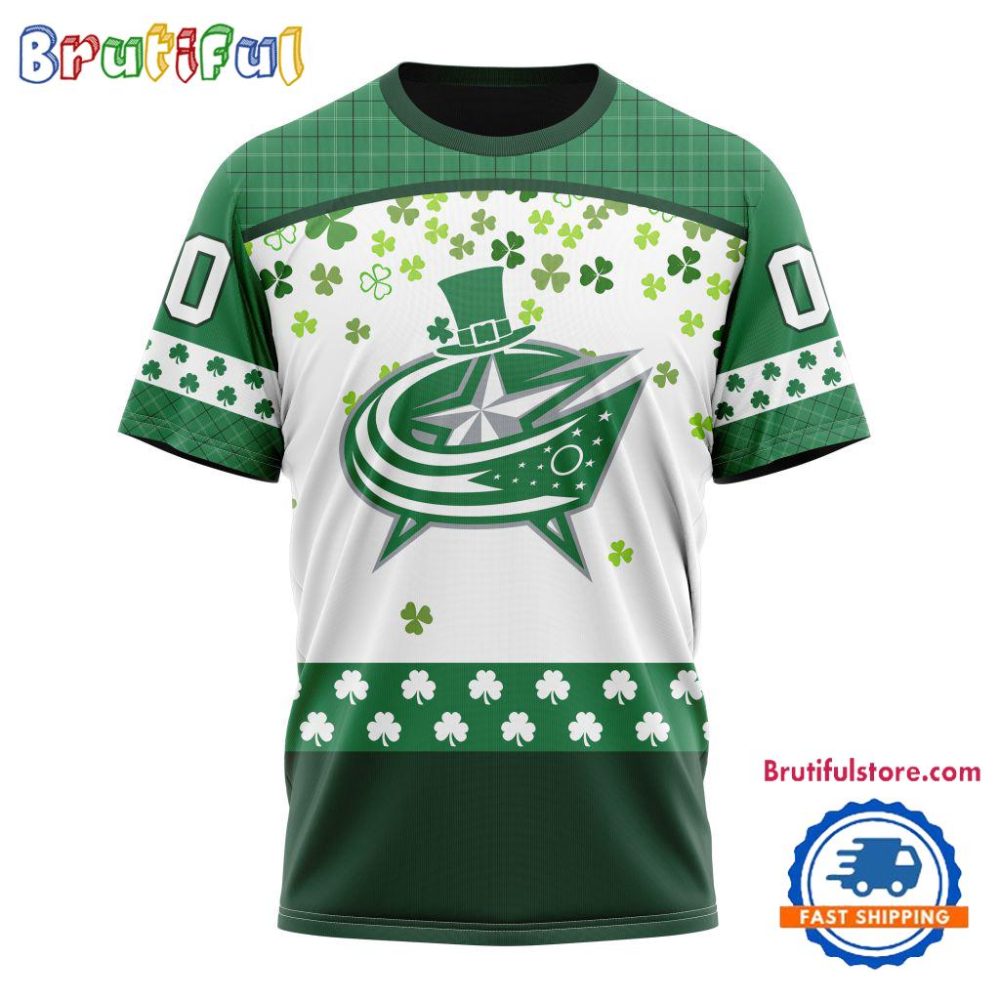 Nhl Columbus Blue Jackets St. Patrick's Day For Hockey Fans T Shirt