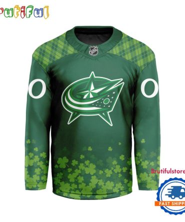 Nhl Columbus Blue Jackets St.patrick's Day Hockey Jersey, Nhl Patricks Day Jersey