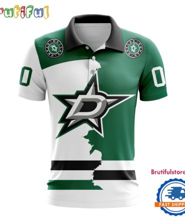 Nhl Dallas Stars Personalize Home Mix Away Kits Polo Shirts