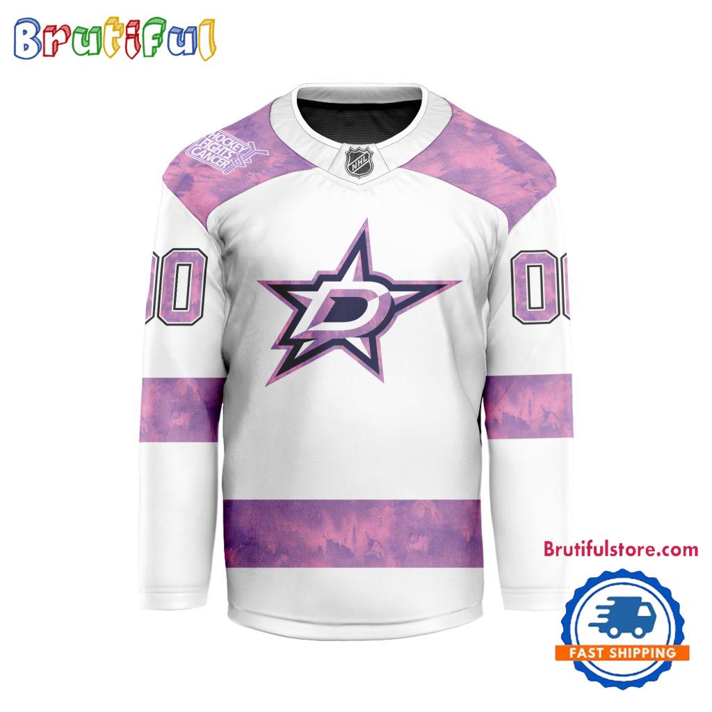 Nhl Dallas Stars Personalized Hockey Fights Cancer Design Jersey