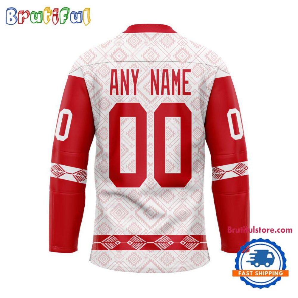 Nhl Detroit Red Wings Personalized Native American Hockey Jersey - Image 2