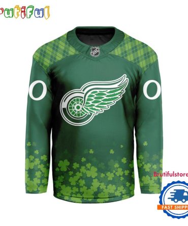 Nhl Detroit Red Wings St.patrick's Day Hockey Jersey, Nhl Patricks Day Jersey