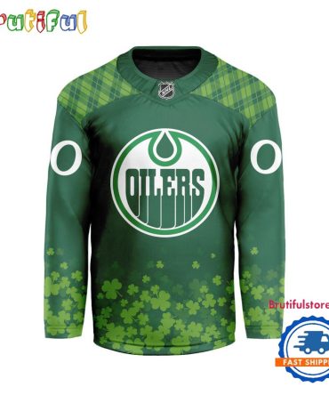 Nhl Edmonton Oilers St.patrick's Day Hockey Jersey, Nhl Patricks Day Jersey