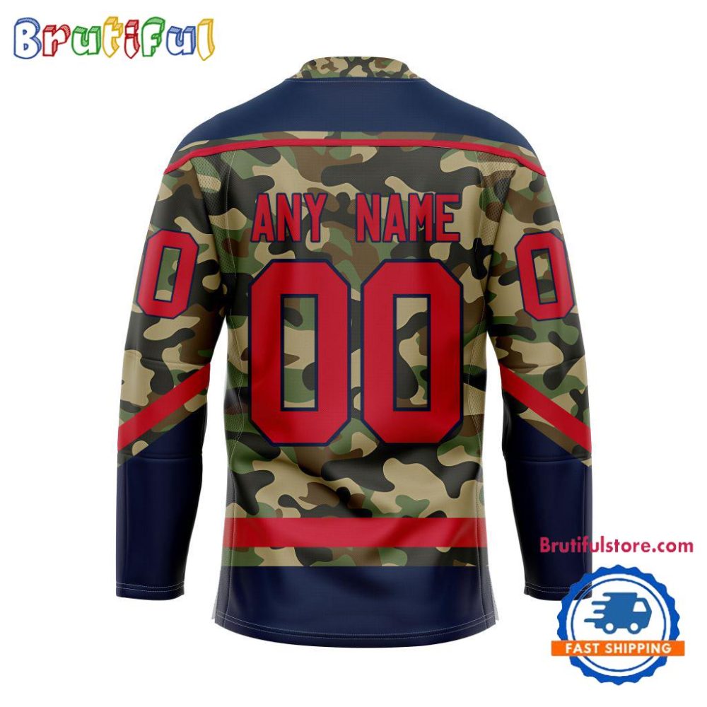 Nhl Florida Panthers Camo Veterans Custom Hockey Jersey - Image 2
