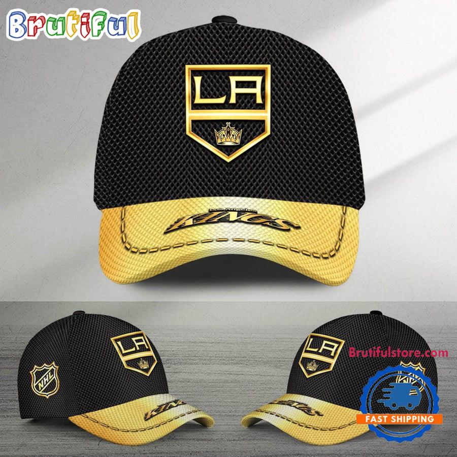 Nhl Los Angeles Kings Black And Gold Design Cap Hats