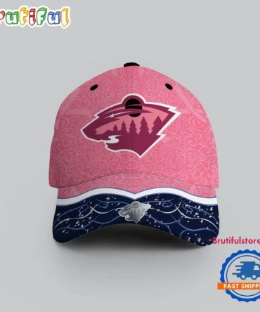 Nhl Minnesota Wild Hockey Fights Against Cancer Design Cap