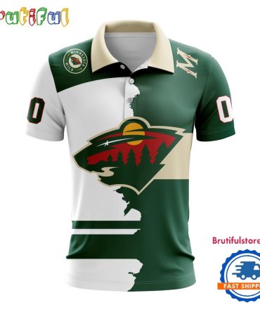 Nhl Minnesota Wild Personalize Home Mix Away Kits Polo Shirts