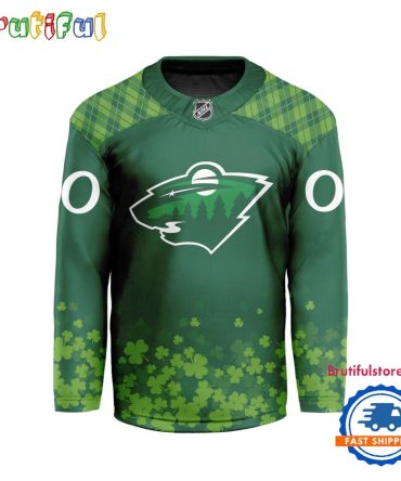 Nhl Minnesota Wild St.patrick's Day Hockey Jersey, Nhl Patricks Day Jersey