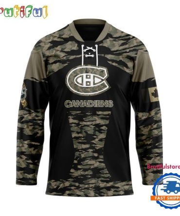 Nhl Montreal Canadiens Custom Honoring Veterans Camo Hockey Jersey