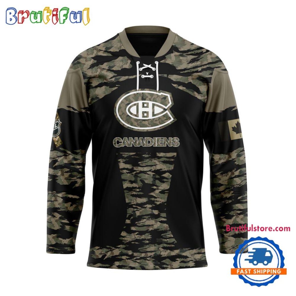Nhl Montreal Canadiens Custom Honoring Veterans Camo Hockey Jersey