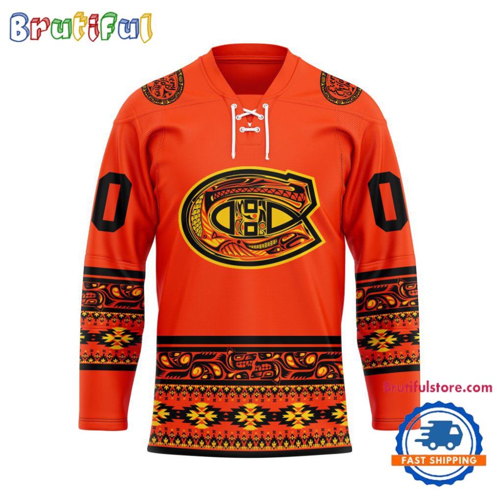 Nhl Montreal Canadiens National Day For Truth And Reconciliation Design Hockey Jersey, Sport Jersey Shirt