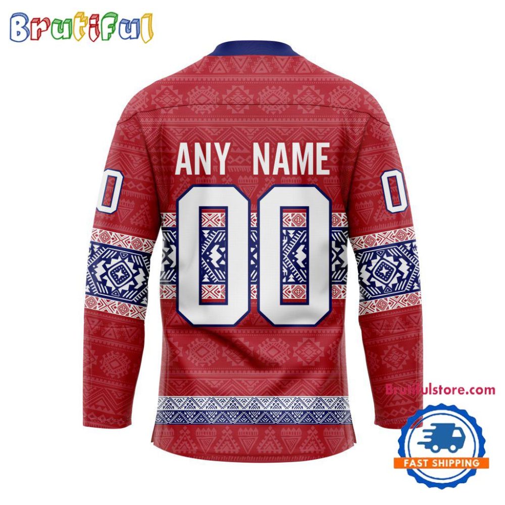 Nhl Montreal Canadiens Personalized Native American Hockey Jersey - Image 2