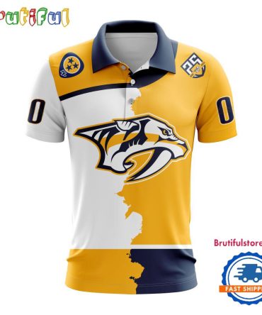 Nhl Nashville Predators Personalize Home Mix Away Kits Polo Shirts