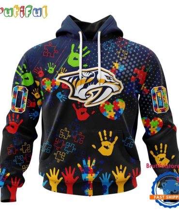 Nhl Nashville Predators Special Autism Awareness Personalization Hoodie, Tshirt, Sweatshirt