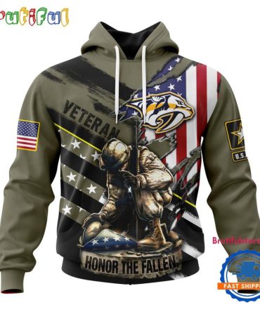 Nhl Nashville Predators Special Hockey Honor Veterans And Their Families Hoodie, Tshirt, Sweatshirt