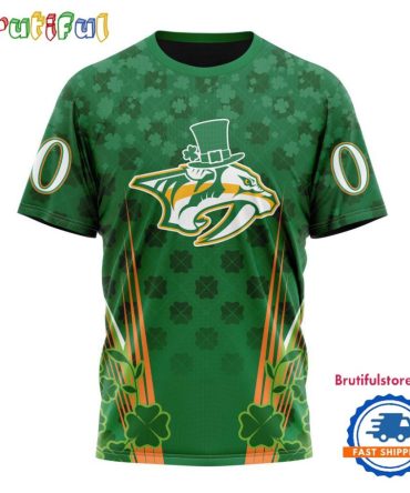Nhl Nashville Predators Special St. Patrick'S Day All Over Print Shirts