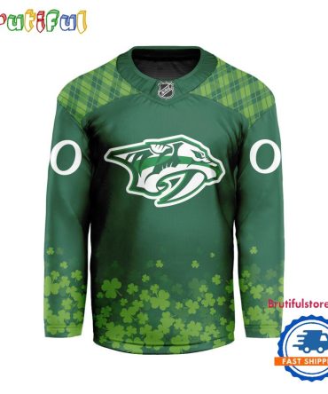 Nhl Nashville Predators St.patrick's Day Hockey Jersey, Nhl Patricks Day Jersey