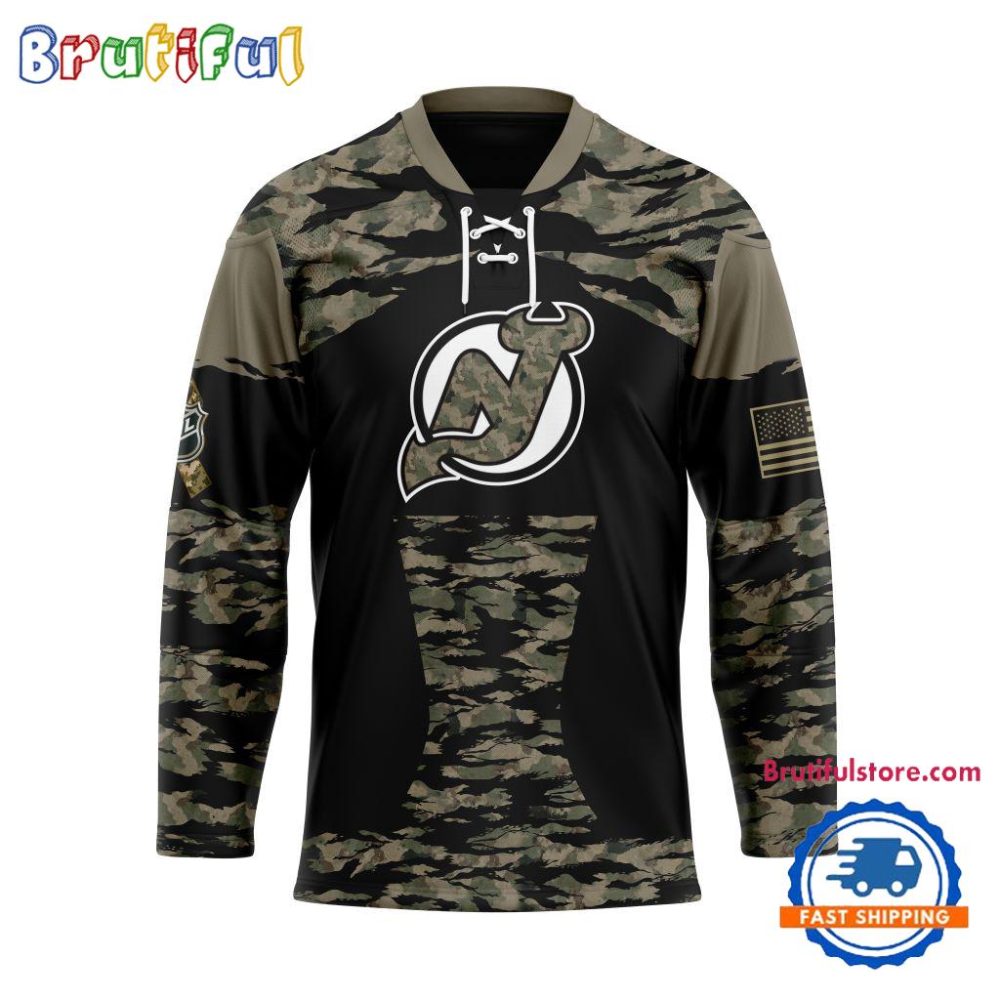 Nhl New Jersey Devils Custom Honoring Veterans Camo Hockey Jersey