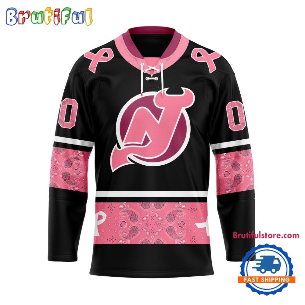 Nhl New Jersey Devils In October We Wear Pink Breast Cancer Design Hockey Jersey