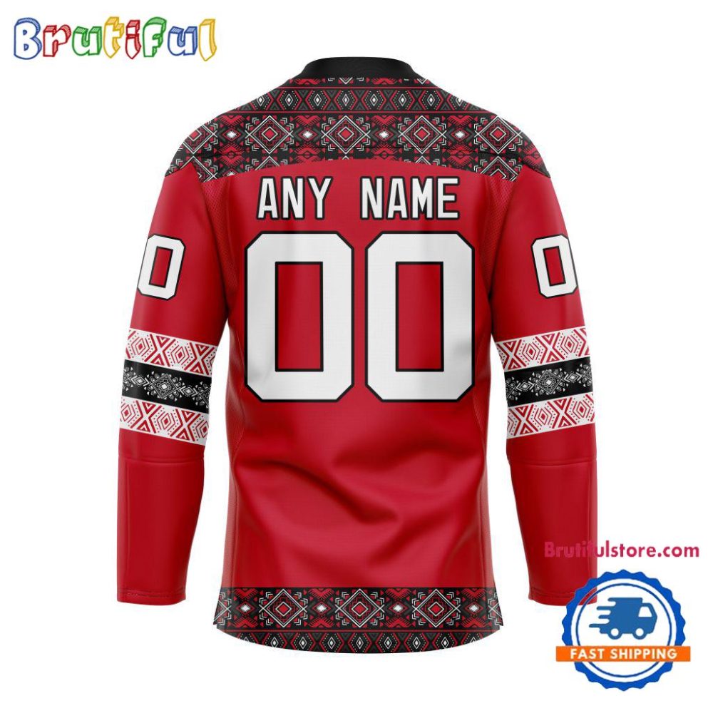 Nhl New Jersey Devils Personalized Native American Hockey Jersey - Image 2
