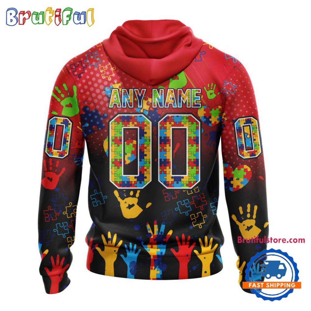Nhl New Jersey Devils Special Autism Awareness Personalization Hoodie, Tshirt, Sweatshirt - Image 2