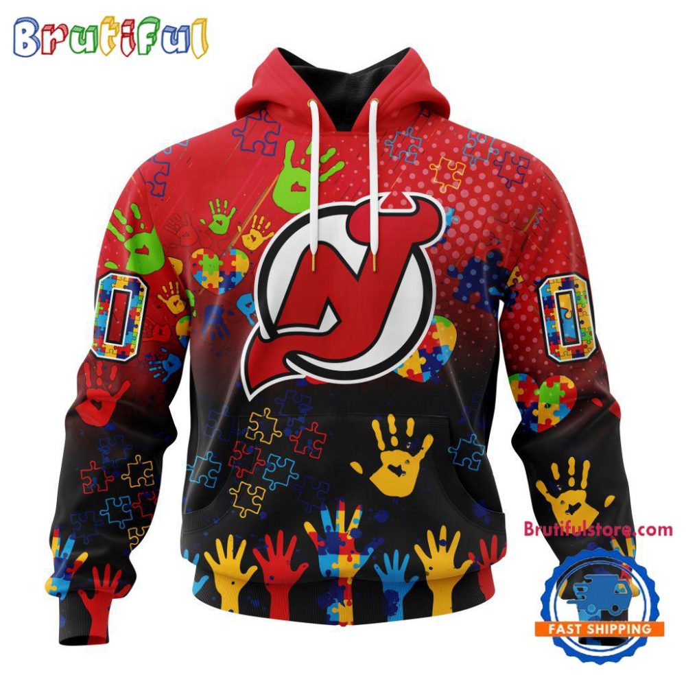 Nhl New Jersey Devils Special Autism Awareness Personalization Hoodie, Tshirt, Sweatshirt