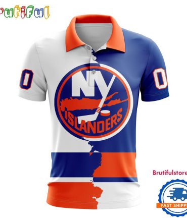 Nhl New York Islanders Personalize Home Mix Away Kits Polo Shirts
