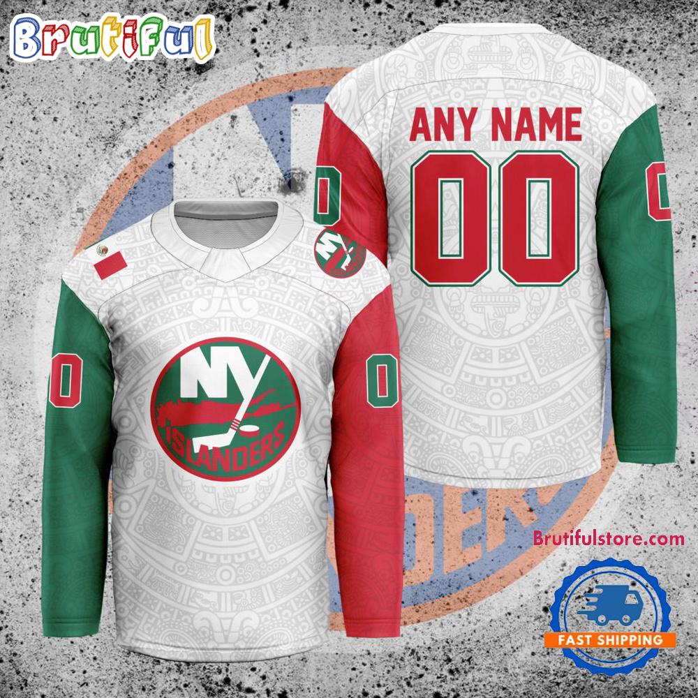 Nhl New York Islanders Personalized Mexican Heritage Hockey Jersey
