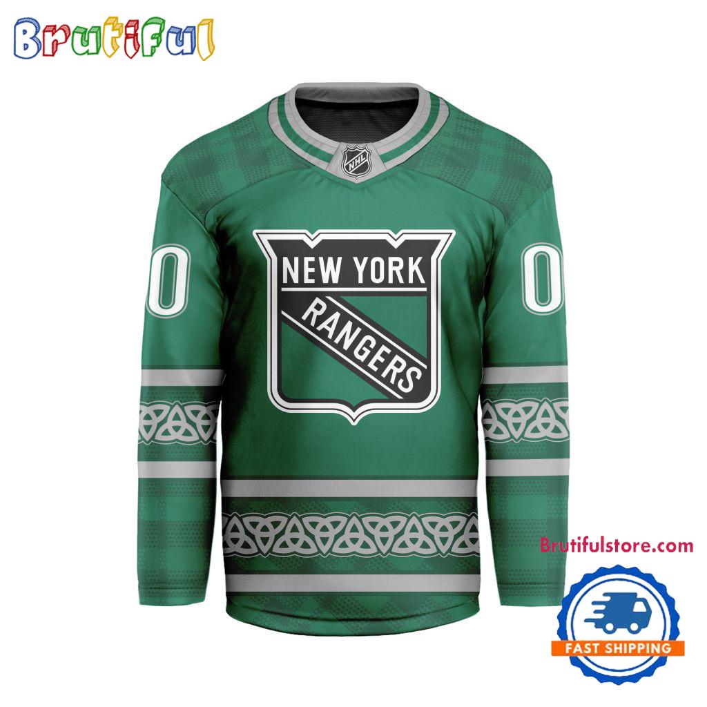Nhl New York Rangers For St.Patrick'S Day Limited New Hockey Jersey