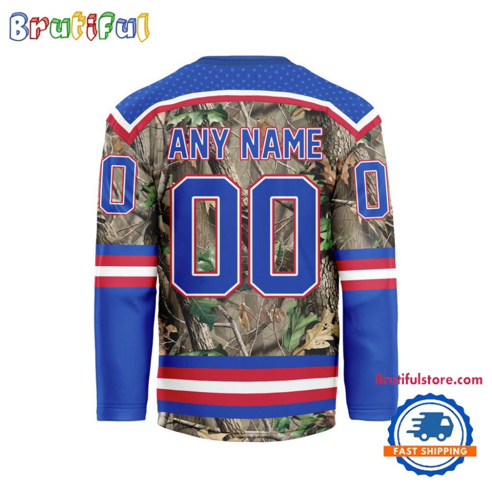 Nhl New York Rangers Special Realtree Camo Hunting Hockey Jersey - Image 2
