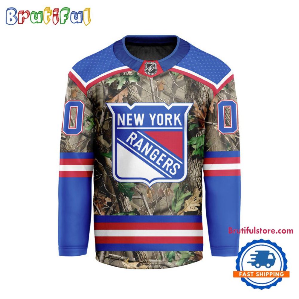 Nhl New York Rangers Special Realtree Camo Hunting Hockey Jersey