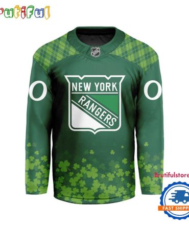 Nhl New York Rangers St.patrick's Day Hockey Jersey, Nhl Patricks Day Jersey
