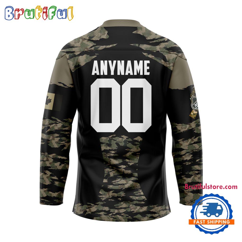 Nhl Ottawa Senators Custom Honoring Veterans Camo Hockey Jersey - Image 2
