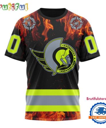 Nhl Ottawa Senators Special Honoring Firefighters Design T Shirt, Hoodie, Sweatshirt