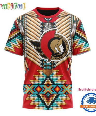 Nhl Ottawa Senators Special Native American Costume Hockey Team Design T Shirt, Hoodie, Sweatshirt