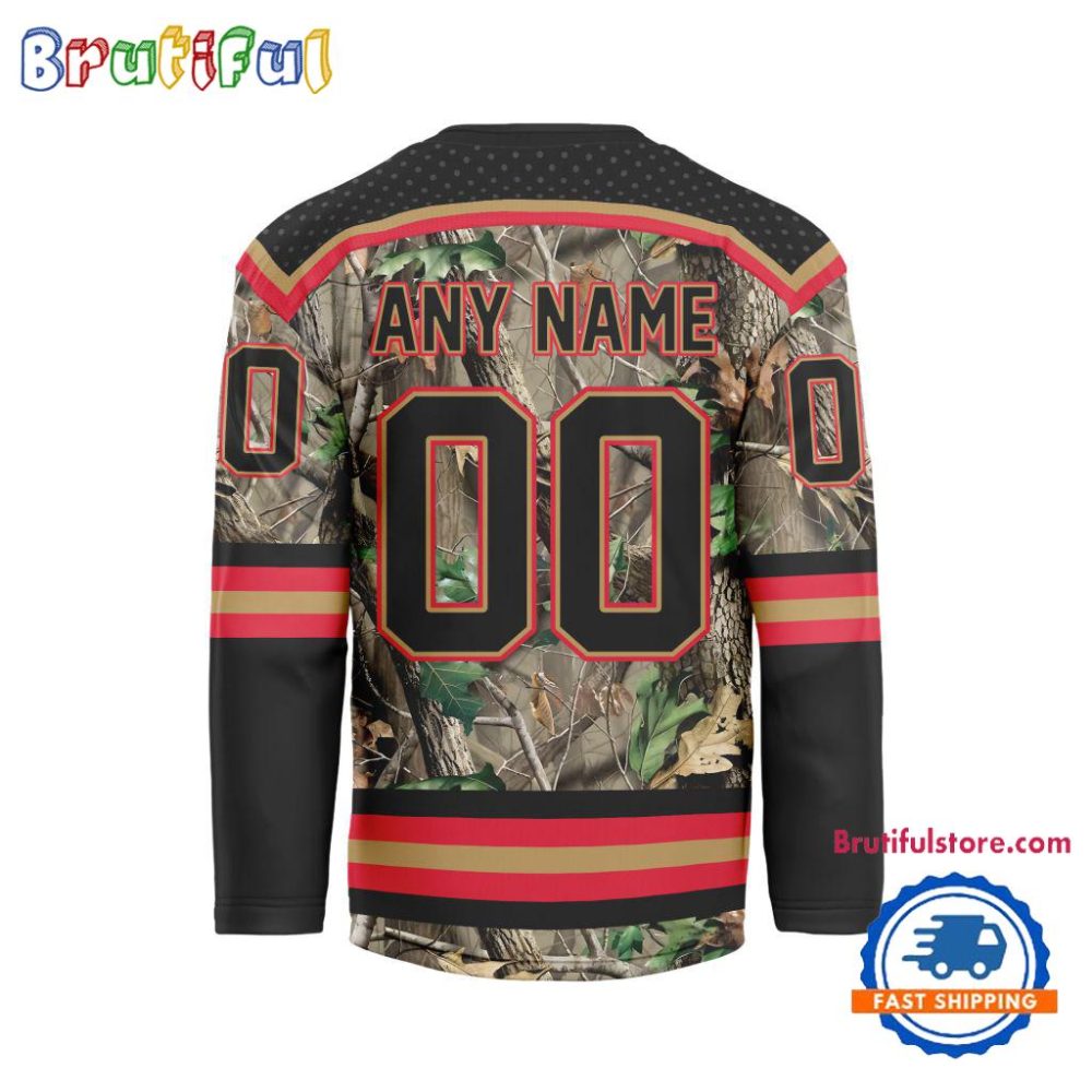 Nhl Ottawa Senators Special Realtree Camo Hunting Hockey Jersey - Image 2