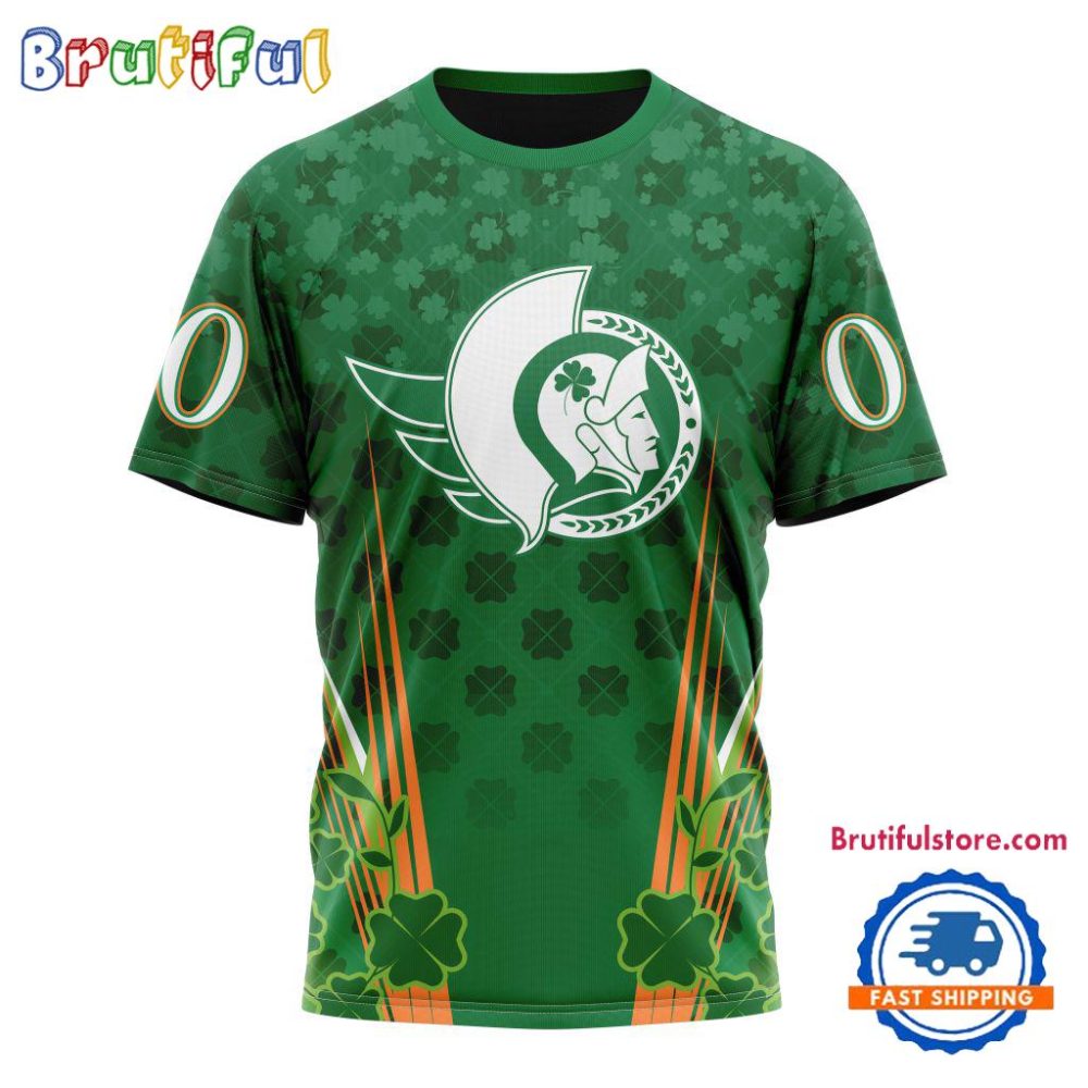 Nhl Ottawa Senators Special St. Patrick'S Day All Over Print Shirts