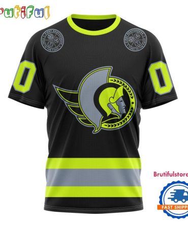 Nhl Ottawa Senators Specialized Firefighter Uniforms Color Design T Shirt