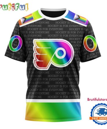 Nhl Philadelphia Flyers Special Lgbt Pride Is For Everyone Hockey Design T Shirt, Sweatshirt, Hoodie