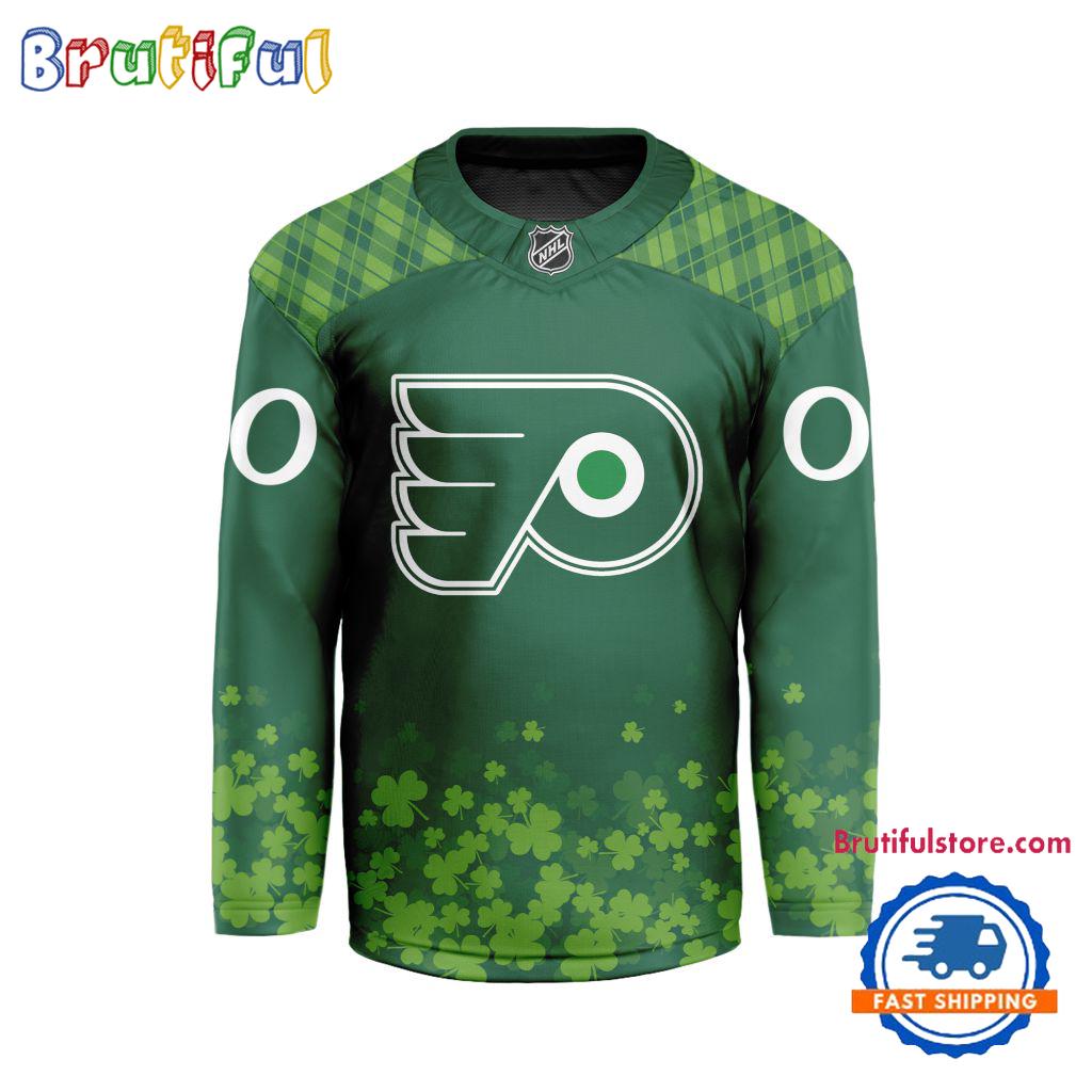 Nhl Philadelphia Flyers St.patrick's Day Hockey Jersey, Nhl Patricks Day Jersey