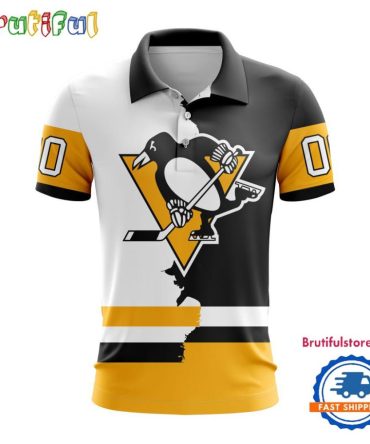 Nhl Pittsburgh Penguins Personalize Home Mix Away Kits Polo Shirts
