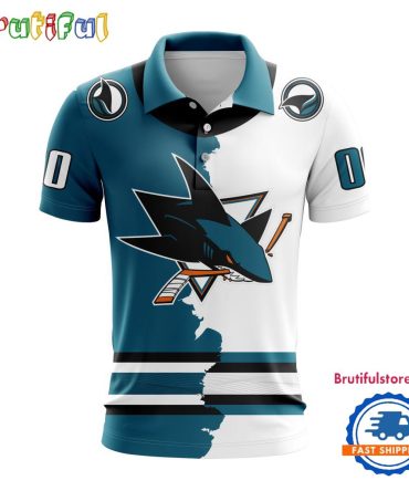 Nhl San Jose Sharks Personalize Home Mix Away Kits Polo Shirts
