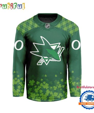 Nhl San Jose Sharks St.patrick's Day Hockey Jersey, Nhl Patricks Day Jersey